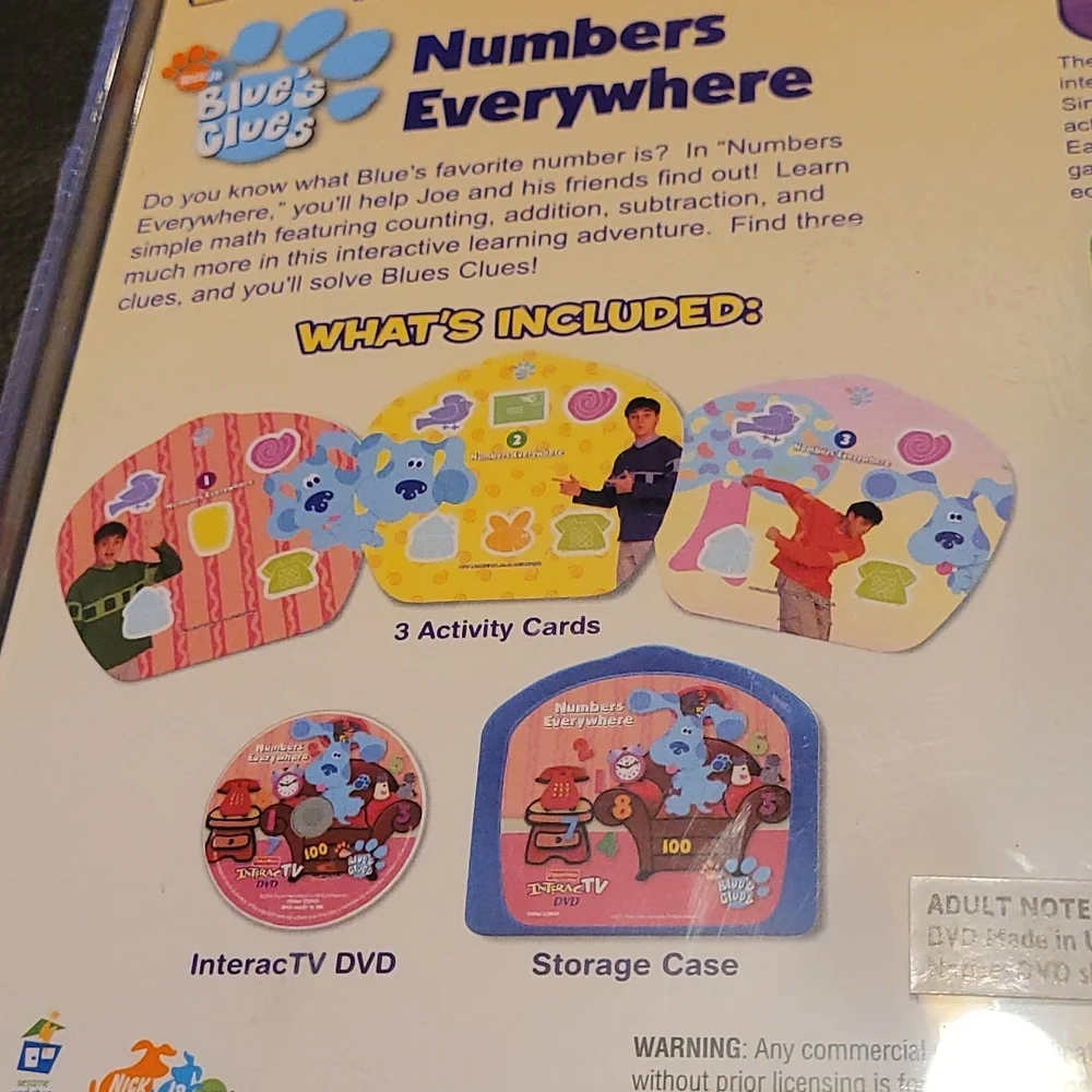 InteracTV Blue's Clues DVD Based Learning Sytem set for 3+ New